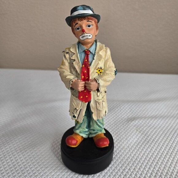Vintage Ron Lee Clown Sculpture figurine Musical 7" It's A Small World - Picture 2 of 7